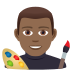 👨🏾‍🎨 man artist: medium-dark skin tone display on JoyPixels